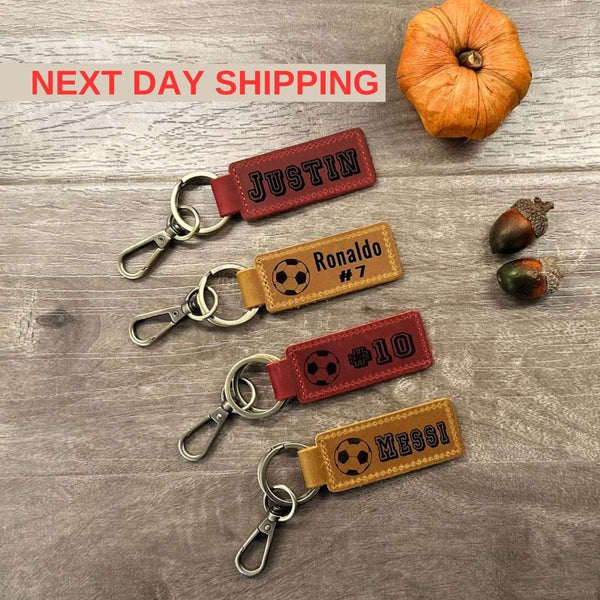 Personalized Volleyball Leather Keychain – Team & Senior Night Gift