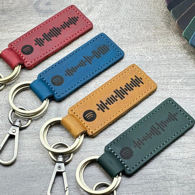 Personalized Spotify Code Keychain – Music Gift for Couples