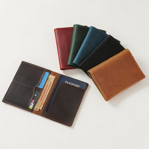 Personalized Genuine Leather Passport Holder – Engraved RFID Travel Cover