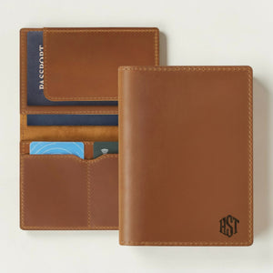 Personalized Genuine Leather Passport Holder – Engraved RFID Travel Cover