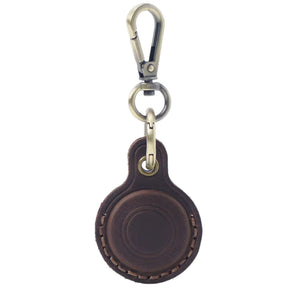 Genuine Leather AirTag Keychain – Full-Grain Air Tag Holder Case