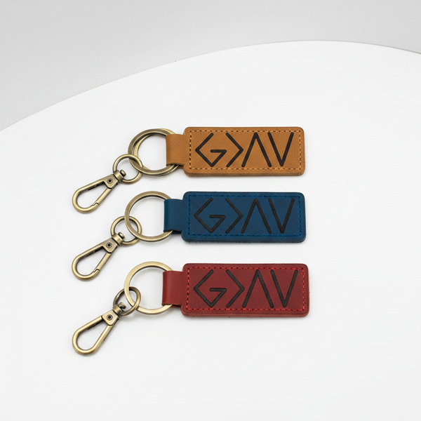 God is Greater Than the Highs and Lows Keychain