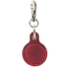 Genuine Leather AirTag Keychain – Full-Grain Air Tag Holder Case