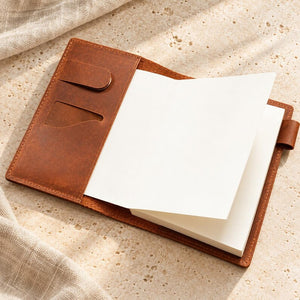 Personalized Leather Journal engraving detail