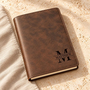 Personalized Leather Journal - Coffee