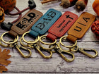 Unique Initial Key Fob, Personalized Keyring for Him & Her, Thoughtful Gift from Daughter or Son, Custom Carabiner Keychain