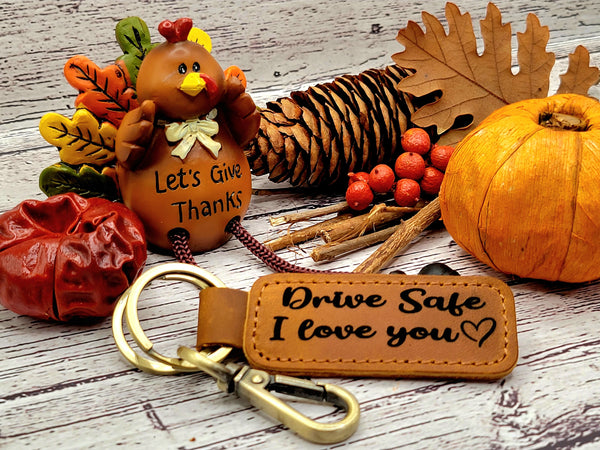Personalized Leather Keychain Custom Name Tag