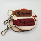 BIRTH FLOWER Keychain, BRIDESMAID Gifts, Customized birthday gift for mom, Bff Gifts, Sister Gift, Personalized Leather Keychain