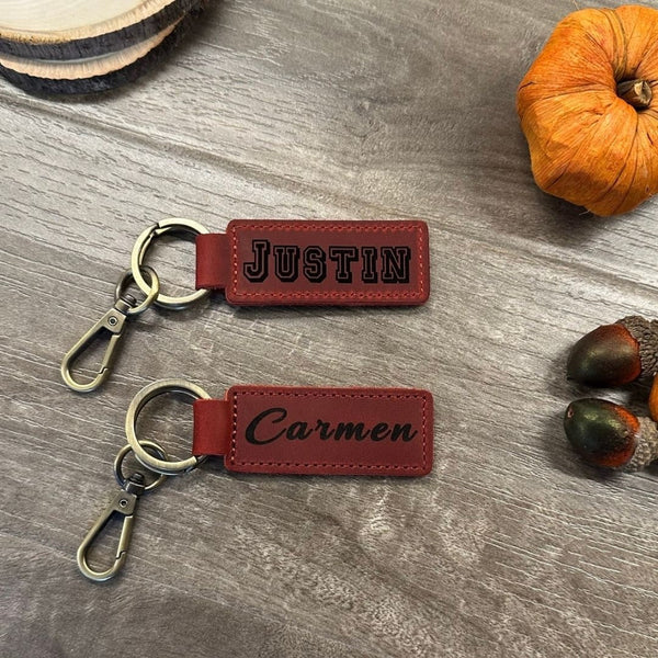 Lacrosse Personalized Keychain / Keyring / Bag Tag / Name Tag - Genuine Leather Gifts