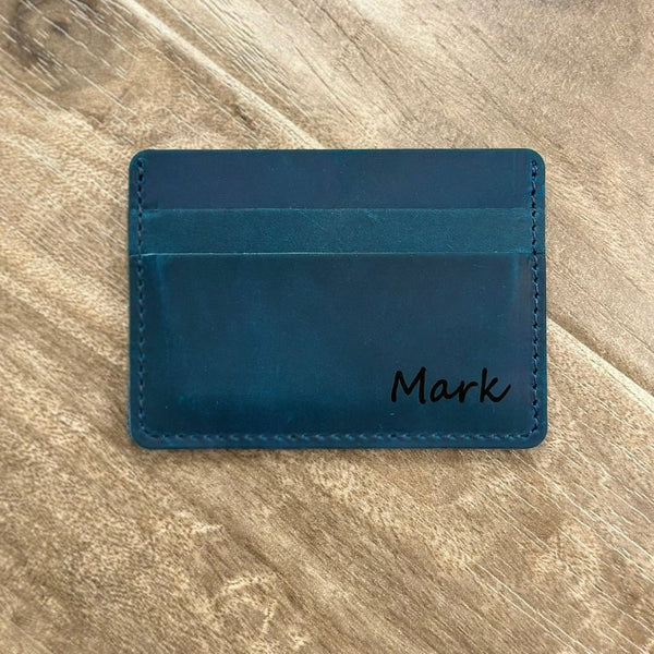Slim Leather Wallet, DATE NIGHT, Personalized Bifold Wallet, Handmade Wallet for Men, Mens birthday gift, Monogram Mens wallet
