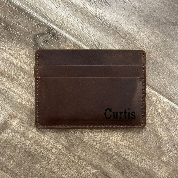 Minimalist Leather Wallet, Mens Wallet, Personalized Slim Front Pocket Wallet, Mens Card holder, Distressed Leather Cardholder, Perfect Gift
