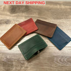 Minimalist Leather Wallet, Mens Wallet, Personalized Slim Front Pocket Wallet, Mens Card holder, Distressed Leather Cardholder, Perfect Gift