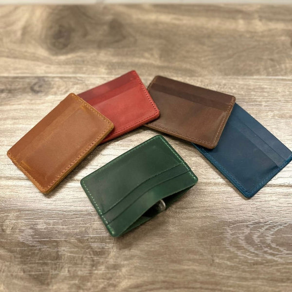 Slim Leather Wallet, DATE NIGHT, Personalized Bifold Wallet, Handmade Wallet for Men, Mens birthday gift, Monogram Mens wallet