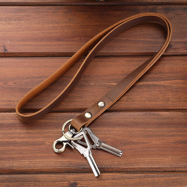 Leather Lanyard Personalized, Teacher Lanyard Leather Lanyard For Keys Personalized, Lanyard Keychain, Lanyard For ID Badge, Gift for Dad