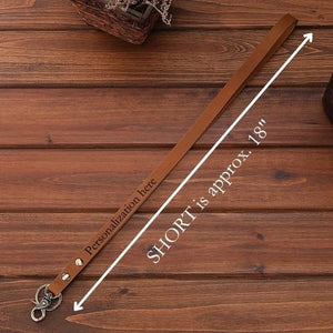Personalized Leather Lanyard: Bulk Employee Gifts, 18" Length