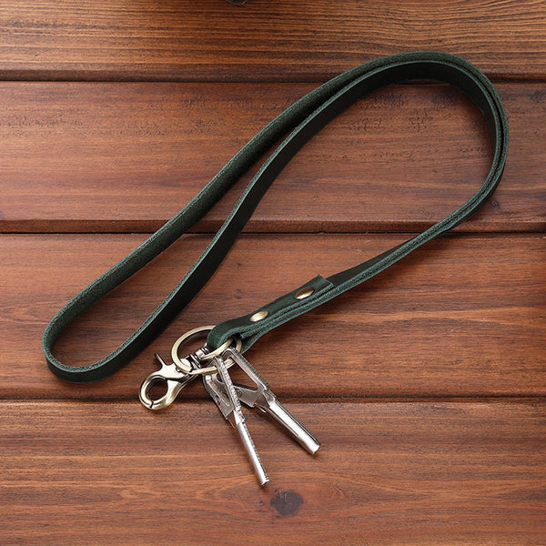 Leather Lanyard Personalized, Teacher Lanyard Leather Lanyard For Keys Personalized, Lanyard Keychain, Lanyard For ID Badge, Gift for Dad