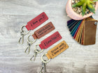 Unique Initial Key Fob, Personalized Keyring for Him & Her, Thoughtful Gift from Daughter or Son, Custom Carabiner Keychain