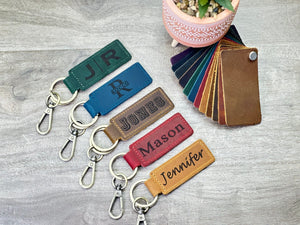 Unique Initial Key Fob, Personalized Keyring for Him & Her, Thoughtful Gift from Daughter or Son, Custom Carabiner Keychain