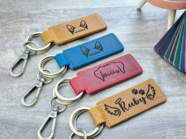 Personalized Dog Memorial Keychain - Pet Loss Keepsake - Sympathy Gift for Dog Lovers, Dog keychain