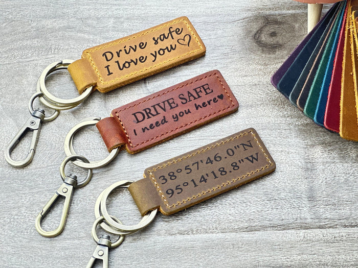 Actual Handwriting Leather Keychain – Your Signature Engraved