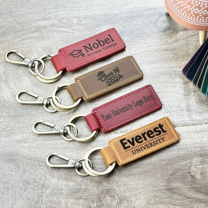 Bulk Graduation Leather Keychains – Custom Class of 2026 Gift