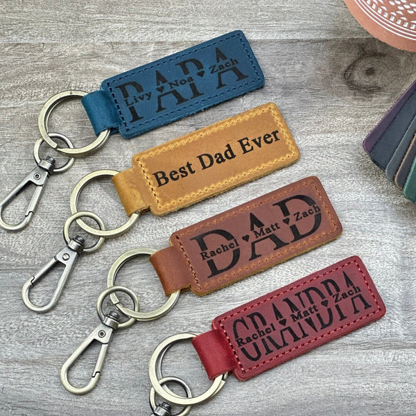 Personalized Coordinate Leather Keychain, Custom Latitude Longitude Engraved Key Fob, Anniversary Birthday Location Gift for Him