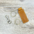 Personalized Leather Keychain | Snap Closure with Keyring and Swivel Clip | Car Key Fob Customized Initials/Name | Labor Day | Driver Gift