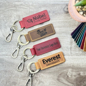 Bulk graduation leather keychains engraved Class of 2026, gift for students