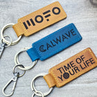 Custom Text or Logo Keychain, Leather Keychain, Funny Hotel Gift, Custom Tag, Name Party Birthday, Bulk Personalized Key Fob