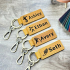 SOCCER KEYCHAIN, LEATHER Team Gifts, Senior Night Gift Keychain, Personalized Soccer Keychain,End of Season Keychain,Soccer Banquet Keychain
