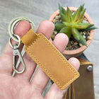 Personalized Engraved Leather Key Fob • Handmade Minimalist Keepsake for Parents, Husband, Boyfriend or Grandparent Appreciation Gifts