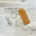Personalized Leather Key Fob • Engraved Coordinates & Names • Handmade Anniversary Keepsake