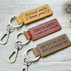 Personalized Leather Keychain, Premium Engraved Keychains for Men & Women - Monogrammed, Handcrafted Personalized Keychain for Dad Made USA