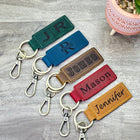 Personalized Leather Keychain, Premium Engraved Keychains for Men & Women - Monogrammed, Handcrafted Personalized Keychain for Dad Made USA