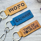 Custom Logo Leather Keychain - Personalized Business Branding Keychains - Unique Gift - Custom Your Logo Here Business Logo Key Fob