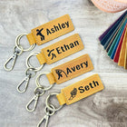 SOCCER KEYCHAIN, LEATHER Team Gifts, Senior Night Gift Keychain, Personalized Soccer Keychain,End of Season Keychain,Soccer Banquet Keychain