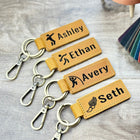SOCCER KEYCHAIN, LEATHER Team Gifts, Senior Night Gift Keychain, Personalized Soccer Keychain,End of Season Keychain,Soccer Banquet Keychain