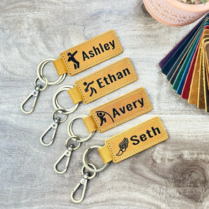 SOCCER KEYCHAIN, LEATHER Team Gifts, Senior Night Gift Keychain, Personalized Soccer Keychain,End of Season Keychain,Soccer Banquet Keychain