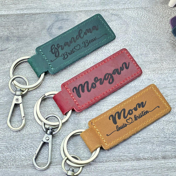 Personalized Leather Coordinate Keychain, Custom Latitude Longitude Engraved Key Fob, Anniversary Birthday Location Gift