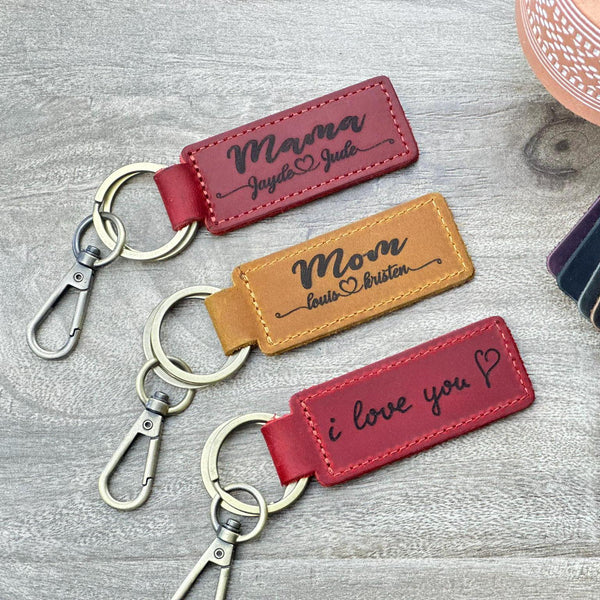 Personalized Leather Coordinate Keychain, Custom Latitude Longitude Engraved Key Fob, Anniversary Birthday Location Gift