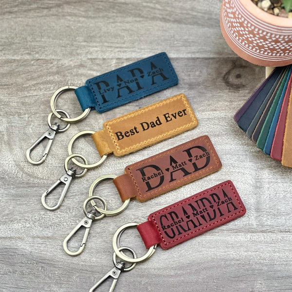 Personalized Leather Coordinate Keychain, Custom Latitude Longitude Engraved Key Fob, Anniversary Birthday Location Gift