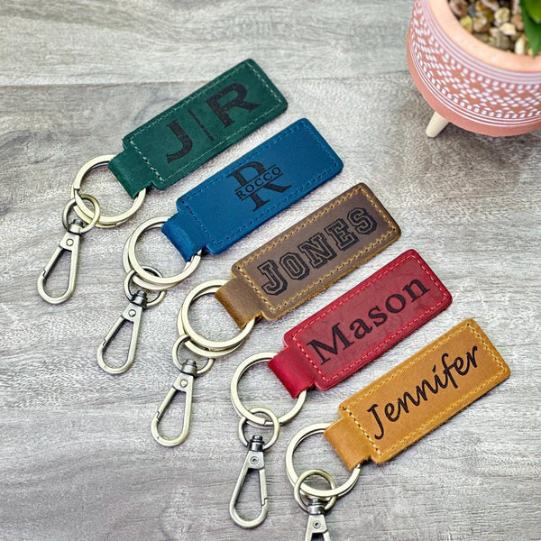 Genuine Leather Key Chain-Leather Keychain Wristlet-Personalized Key Fob-Cowgirl Car Key Wristlet-Western Key fob-Wrist Keychain