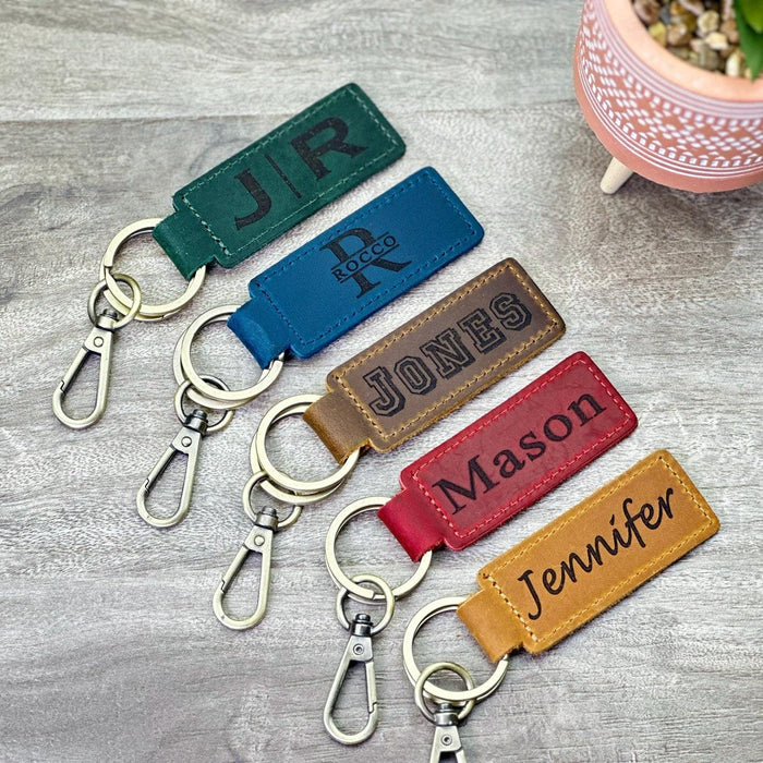 Personalized Leather Wristlet Keychain – Western Cowgirl Key Fob