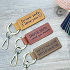 Personalized Leather Keychain, Coordinates Keychain, Where it All Began, 3 year Anniversary Gift, Mens gift, Mothers Day gift