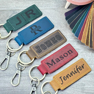 Personalized Leather Keychain: Drive Safe, I Love You, Custom Engraved Gift
