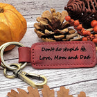 Personalized leather keychain, Custom Keychain, Leather Gift, Unique Gift, Leather keyring, mens gift, coordinate keychain, wife gift, dad