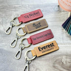 GRADUATION GIFTS, University Keychain, College Collegiate Sport Team Key Fob, Any University or College logo, Laser Engraved Leather