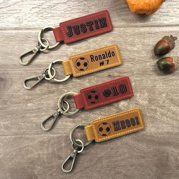Custom Coach Leather Keychain