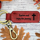 Personalized leather keychain, Custom Keychain, Leather Gift, Unique Gift, Leather keyring, mens gift, coordinate keychain, wife gift, dad