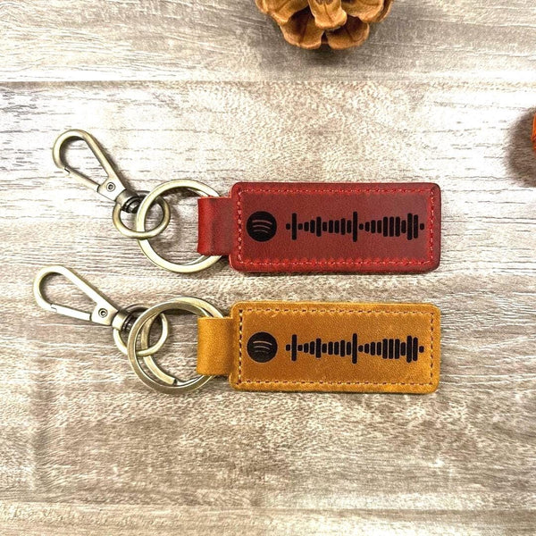 Scannable Song Keychain | Personalised Keyring | Music Code | Wedding Song | Custom Key chain | Engraved Code Keychain | Music Lover Gift